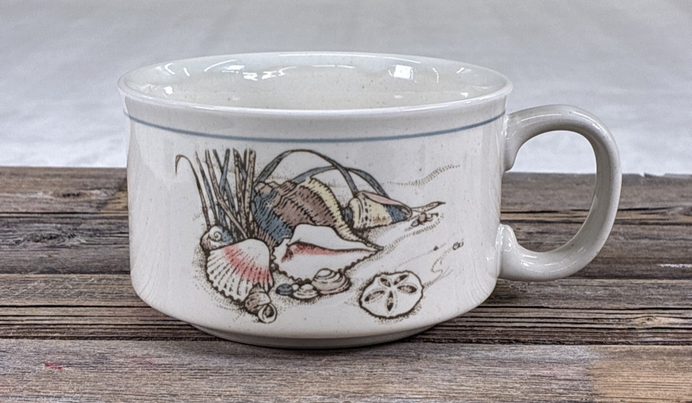 Otagiri Seashore Seashell Nautical Soup Mugs 14 Oz. Japan FS Benefits Charity